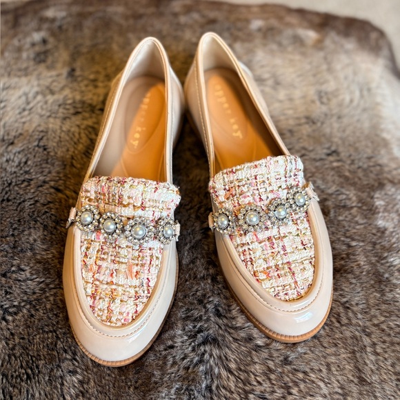 Copper Key Jewel Tinsel Tweed Loafers SZ 6.5 - Picture 4 of 9